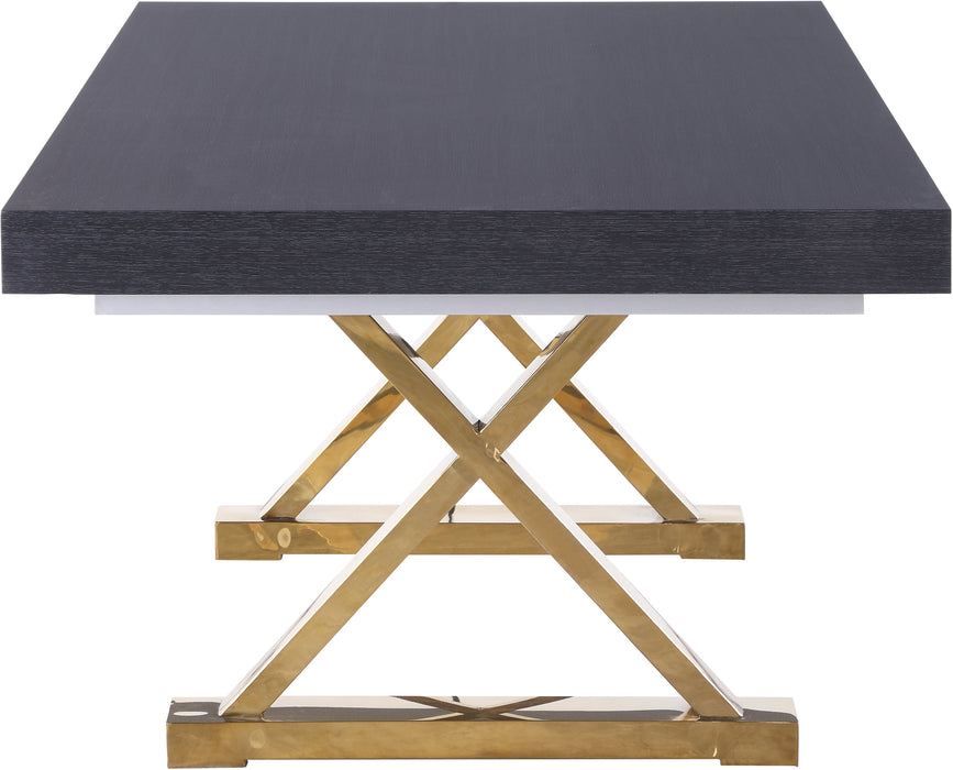 Excel Grey Oak Veneer Lacquer Extendable Dining Table (3 Boxes) - Sterling House Interiors