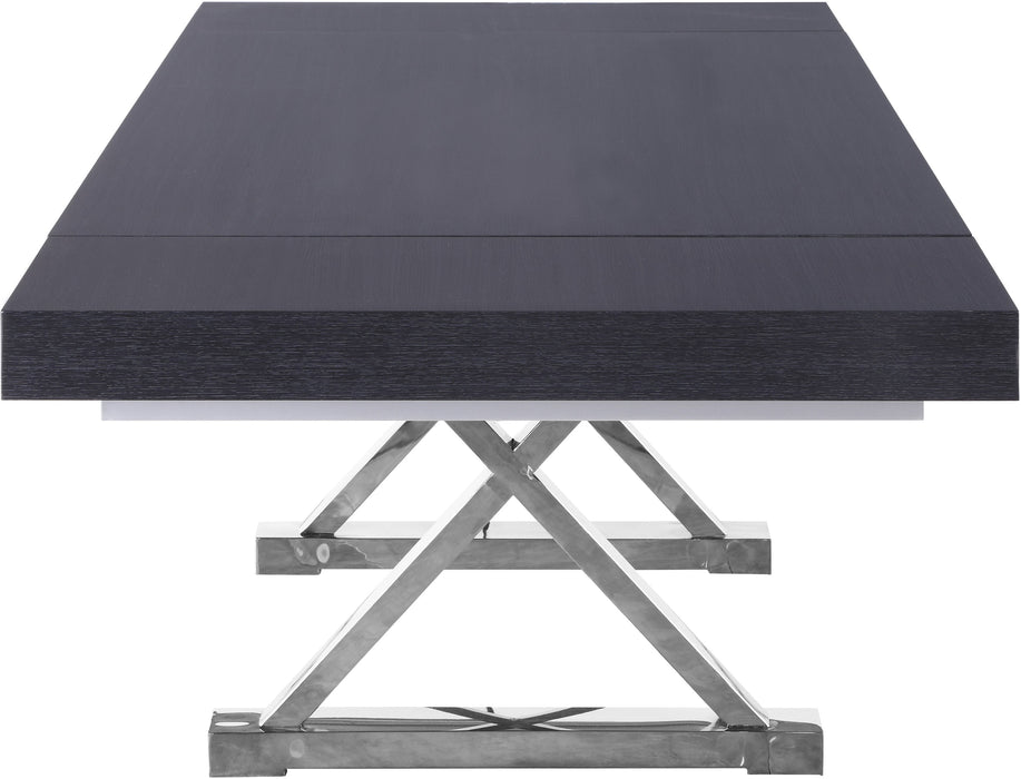 Excel Grey Oak Veneer Lacquer Extendable Dining Table (3 Boxes) - Sterling House Interiors