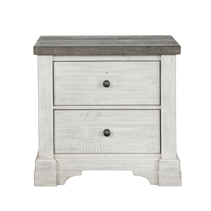 Valley Ridge 2 Drawer Nightstand White