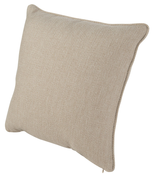 Square Welt No Pleats Pillow Beige FTH