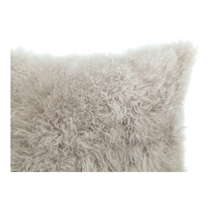 Cashmere Fur Pillow Light Gray