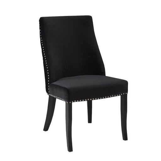 Lux Upholstered Dining Chair - Black Velvet - Sterling House Interiors