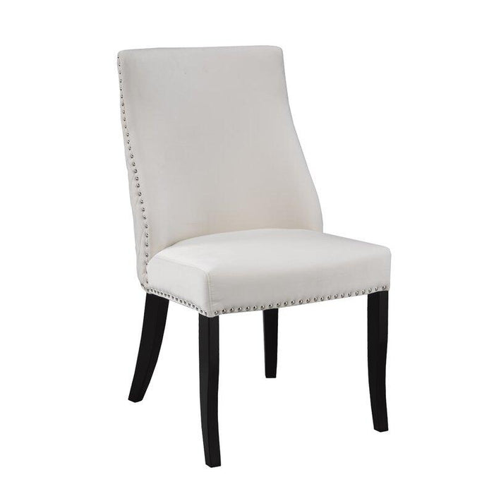 Lux Upholstered Dining Chair - Cream Velvet - Sterling House Interiors