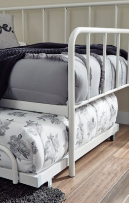 Trentlore Twin Metal Day Bed w/Platform and Trundle - Sterling House Interiors