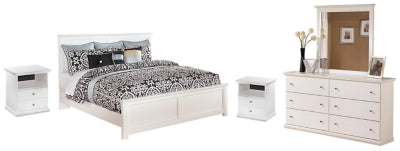 Bostwick Shoals King Panel Bed, Dresser, Mirror and 2 Nightstands