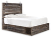 Drystan Rustic Storage Bed with 4 Drawers & Industrial Light - Sterling House Interiors
