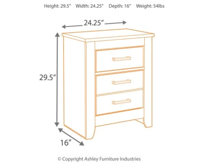 Brinxton Two Drawer Night Stand - Sterling House Interiors