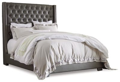 Coralayne Upholstered Bed - Grey - Sterling House Interiors