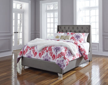 Coralayne Full Upholstered Panel Bed - Grey - Sterling House Interiors