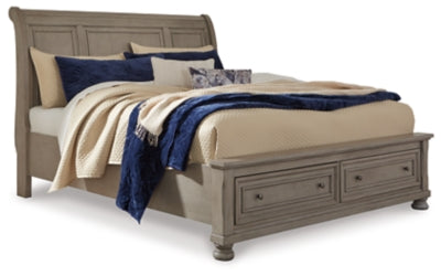 Lettner King Sleigh Bed with Storage Footboard - Sterling House Interiors