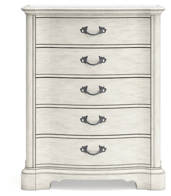 Arlendyne King Panel Bed, Dresser, Mirror, Chest and 2 Nightstands