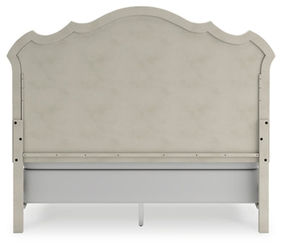 Arlendyne California King Upholstered Bed, Dresser and Mirror