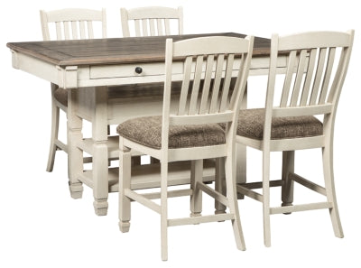Bolanburg Counter Height Dining Table with 4 Barstools