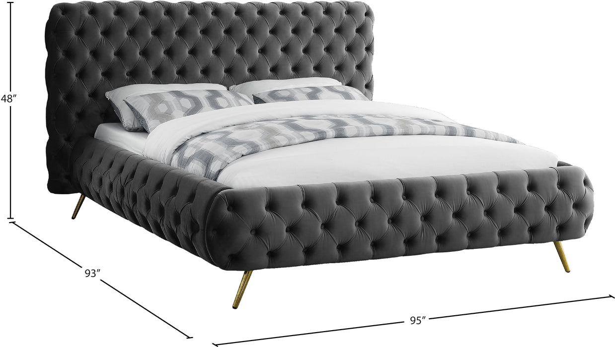 Delano Velvet Bed - Sterling House Interiors