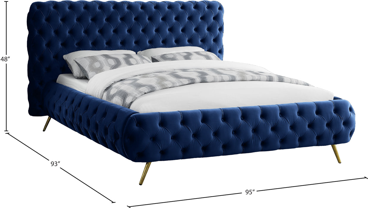 Delano Velvet Bed - Sterling House Interiors