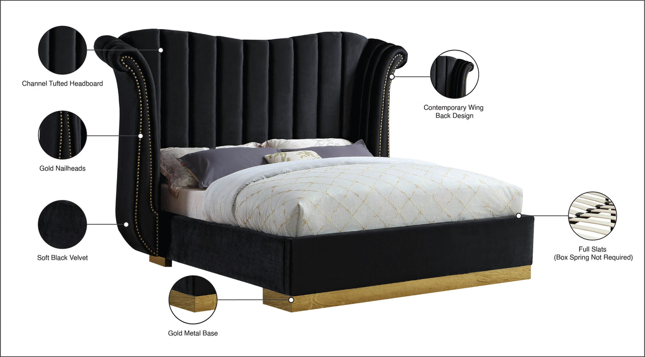 Flora Velvet Bed (3 Boxes) - Sterling House Interiors