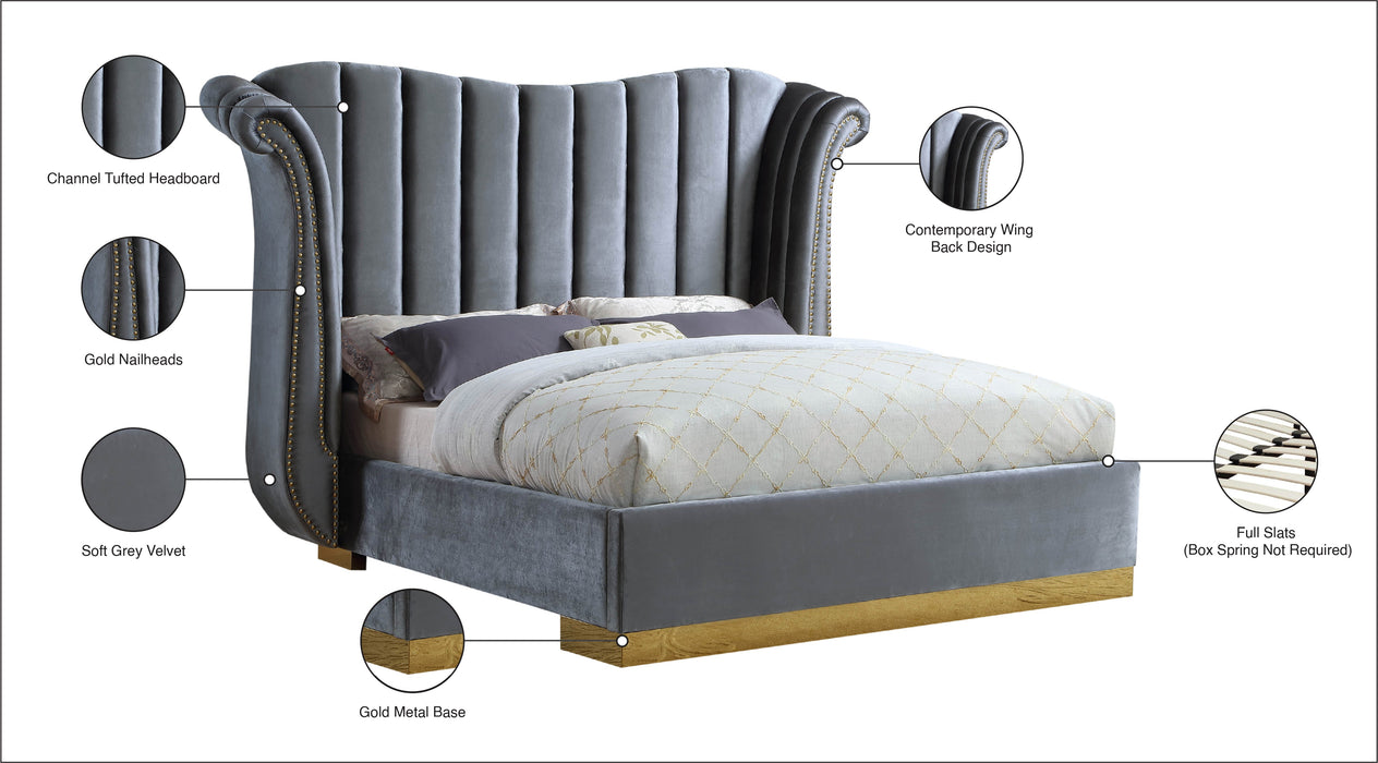 Flora Velvet Bed (3 Boxes) - Sterling House Interiors