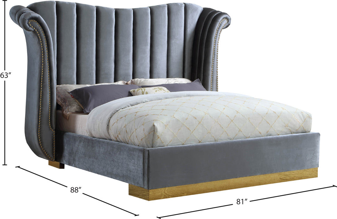 Flora Velvet Bed (3 Boxes) - Sterling House Interiors