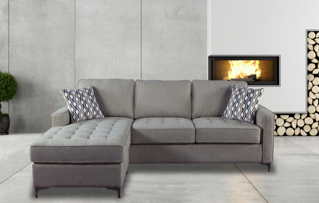 Houston Reversible Sectional with 2 Pillows and Storage Chaise