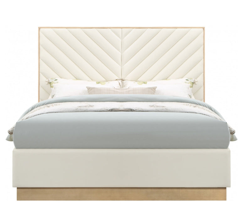 Casa Faux Leather Bed Cream