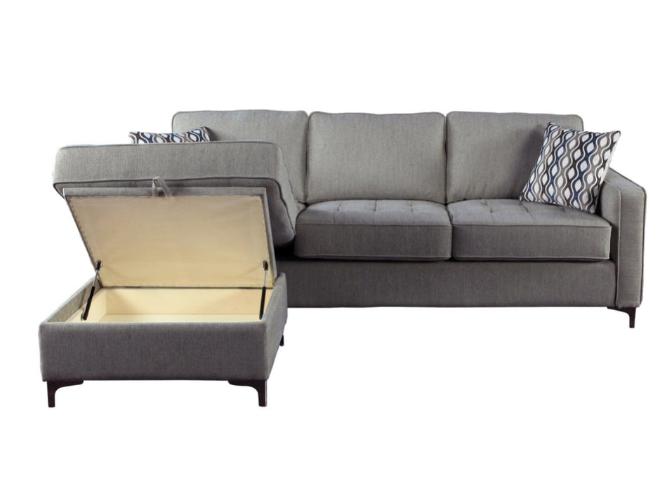 Houston Reversible Sectional with 2 Pillows and Storage Chaise