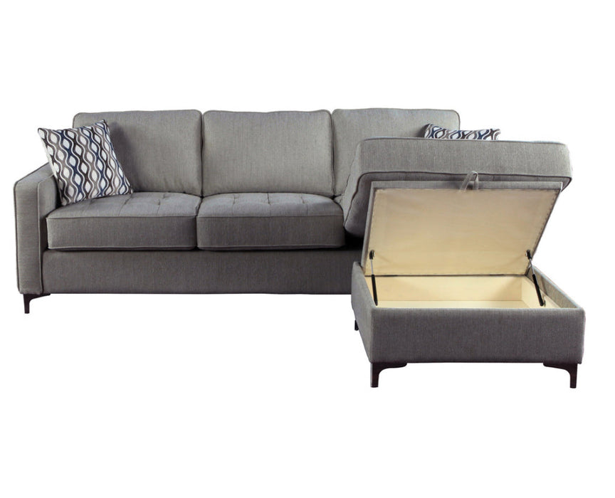 Houston Reversible Sectional with 2 Pillows and Storage Chaise