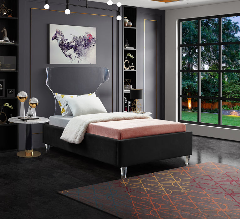 Ghost Velvet Bed - Sterling House Interiors