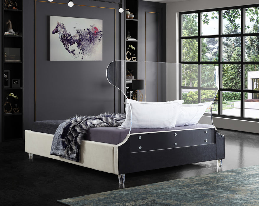 Ghost Velvet Bed - Sterling House Interiors