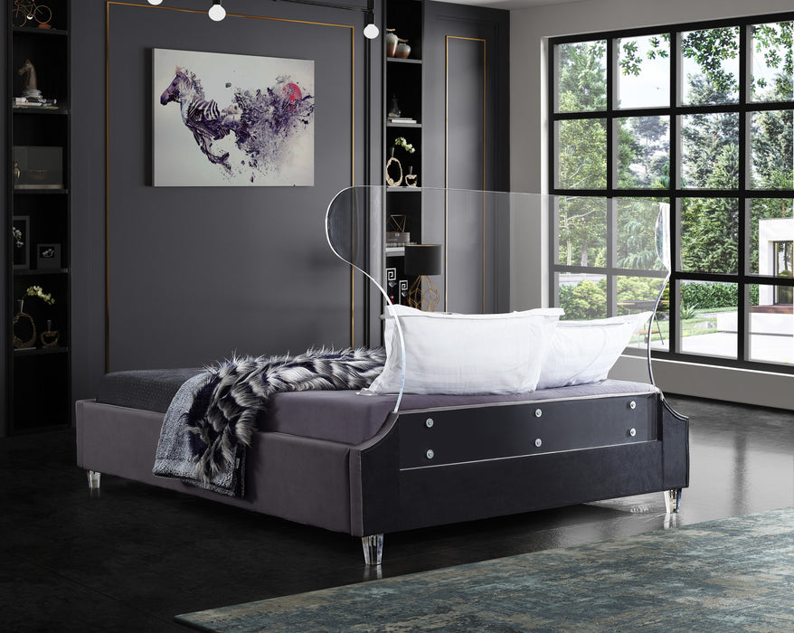 Ghost Velvet Bed - Sterling House Interiors