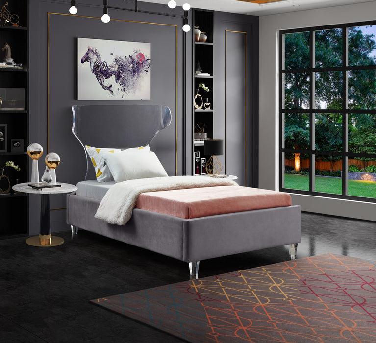 Ghost Velvet Bed - Sterling House Interiors