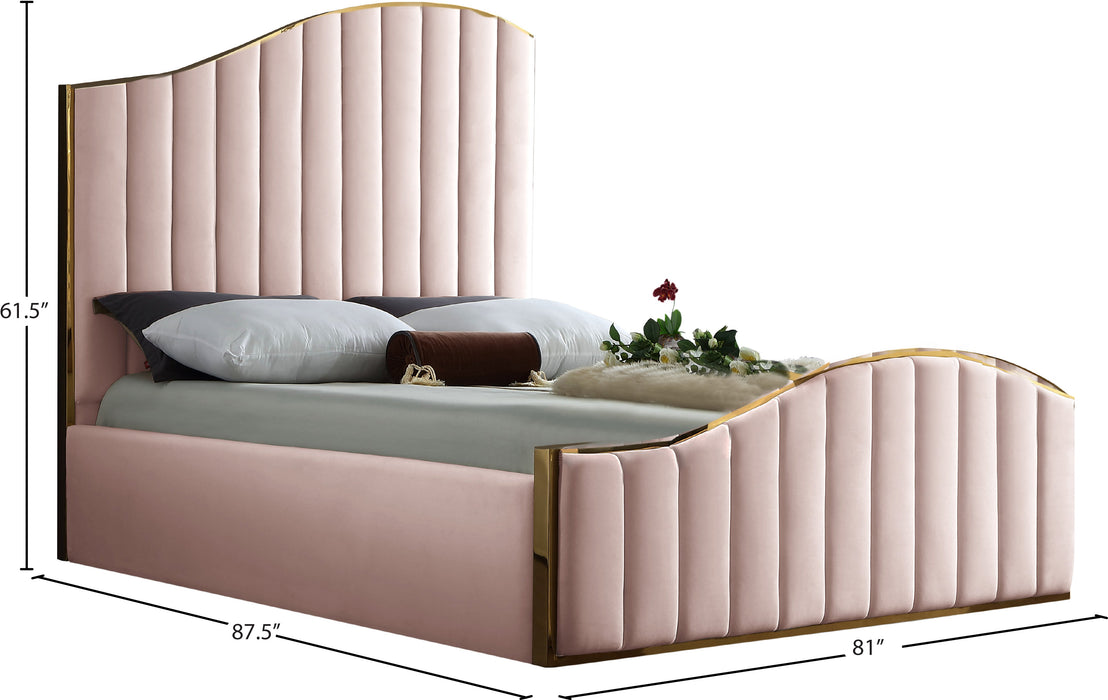 Jolie Velvet Bed (3 Boxes) - Sterling House Interiors