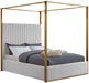 Jones White Faux Leather Bed - Sterling House Interiors