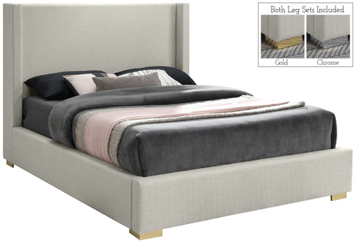 Royce Linen Fabric Bed (3 Boxes) - Sterling House Interiors