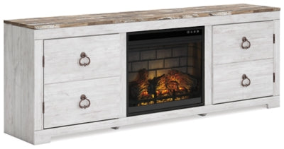 Willowton 72'' TV Stand with Electric Fireplace
