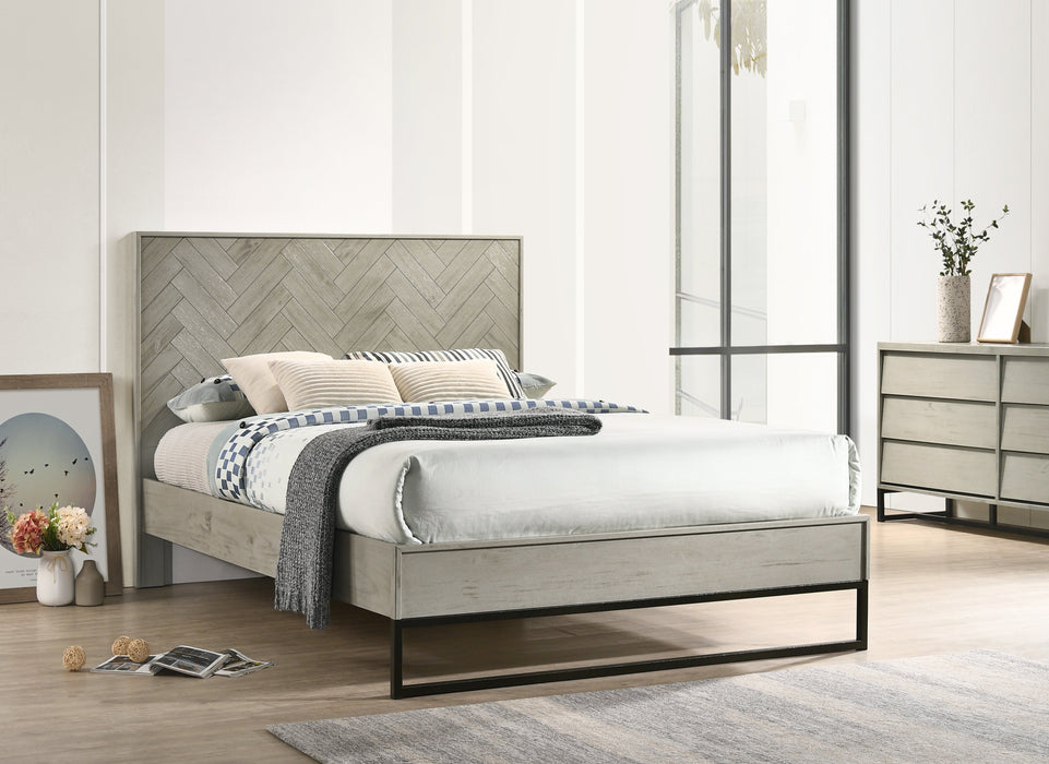 Weston Grey Stone Queen Bed (3 Boxes) - Sterling House Interiors