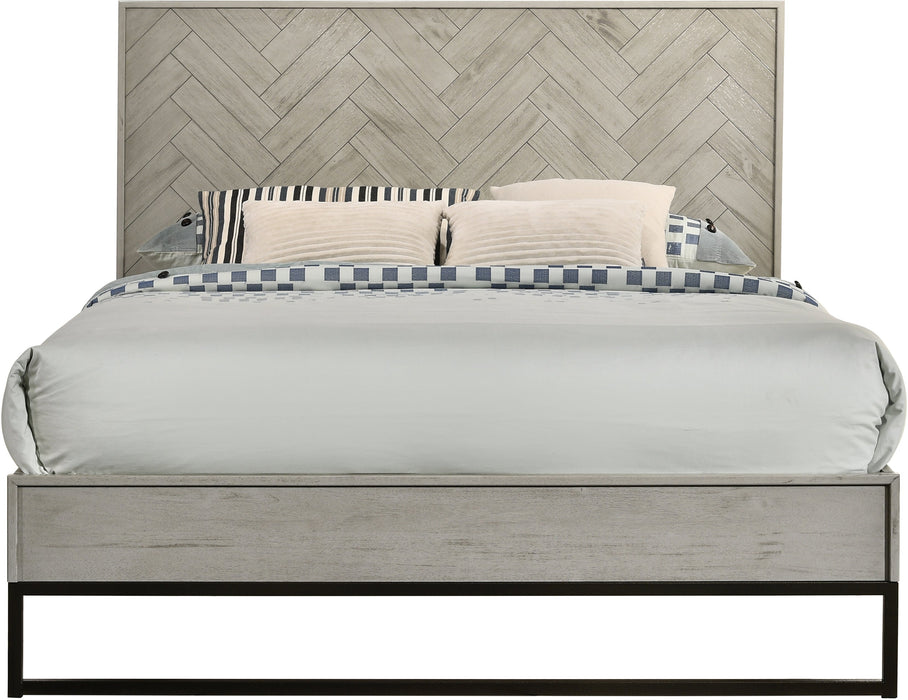 Weston Grey Stone Queen Bed (3 Boxes) - Sterling House Interiors