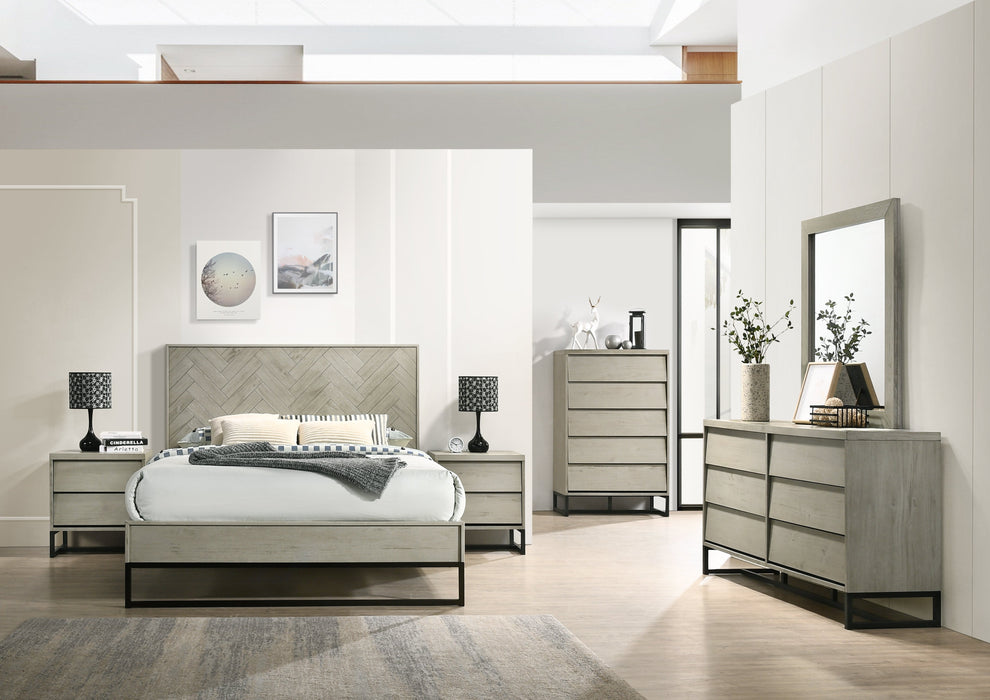 Weston Grey Stone Queen Bed (3 Boxes) - Sterling House Interiors