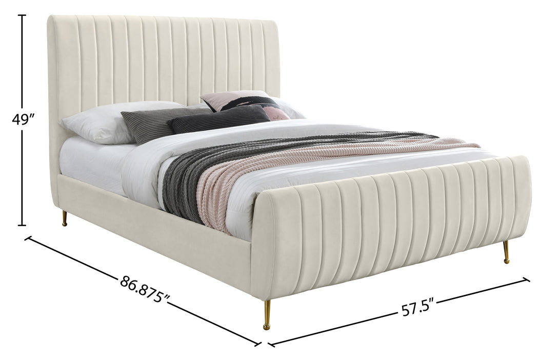 Zara Velvet Bed (3 Boxes) - Sterling House Interiors