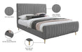 Zara Velvet Bed (3 Boxes) - Sterling House Interiors