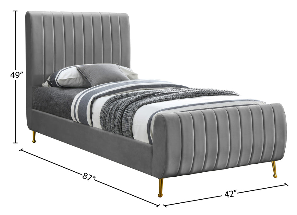 Zara Velvet Bed (3 Boxes) - Sterling House Interiors