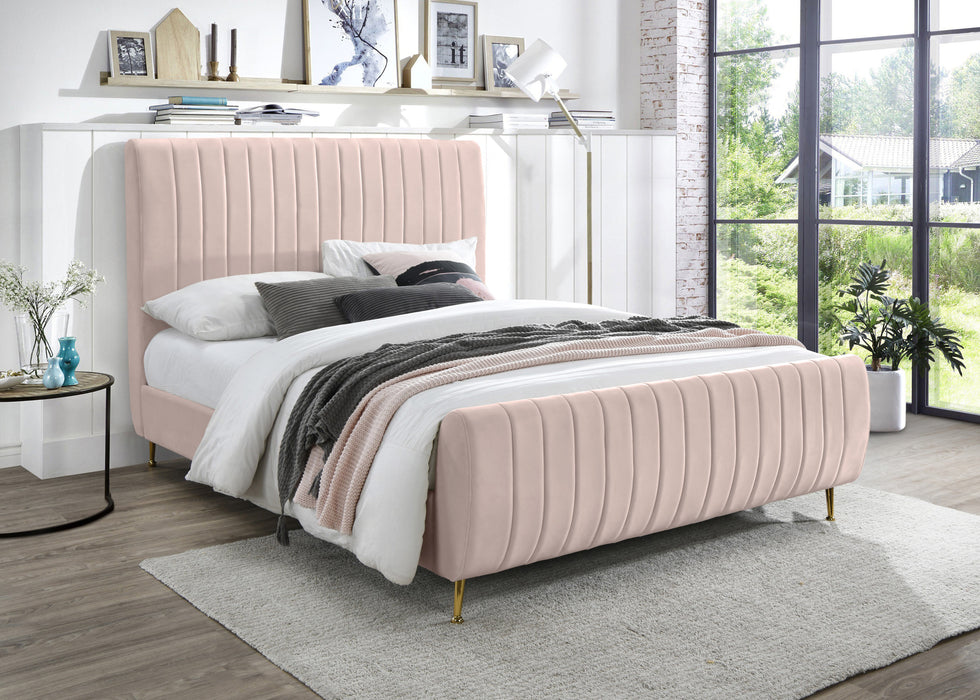 Zara Velvet Bed (3 Boxes) - Sterling House Interiors