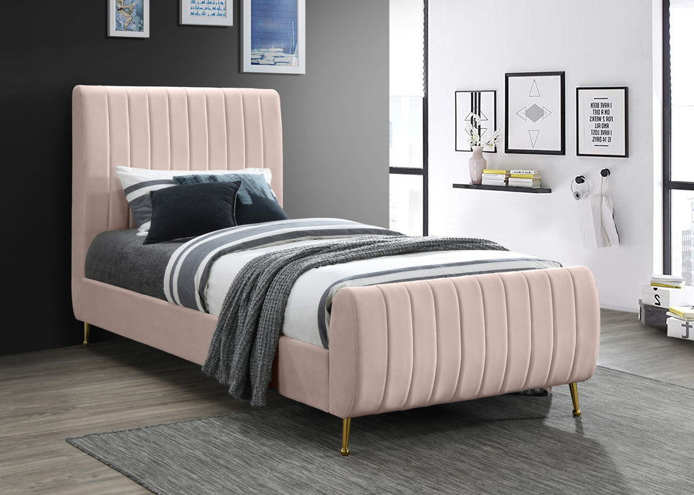 Zara Velvet Bed (3 Boxes) - Sterling House Interiors