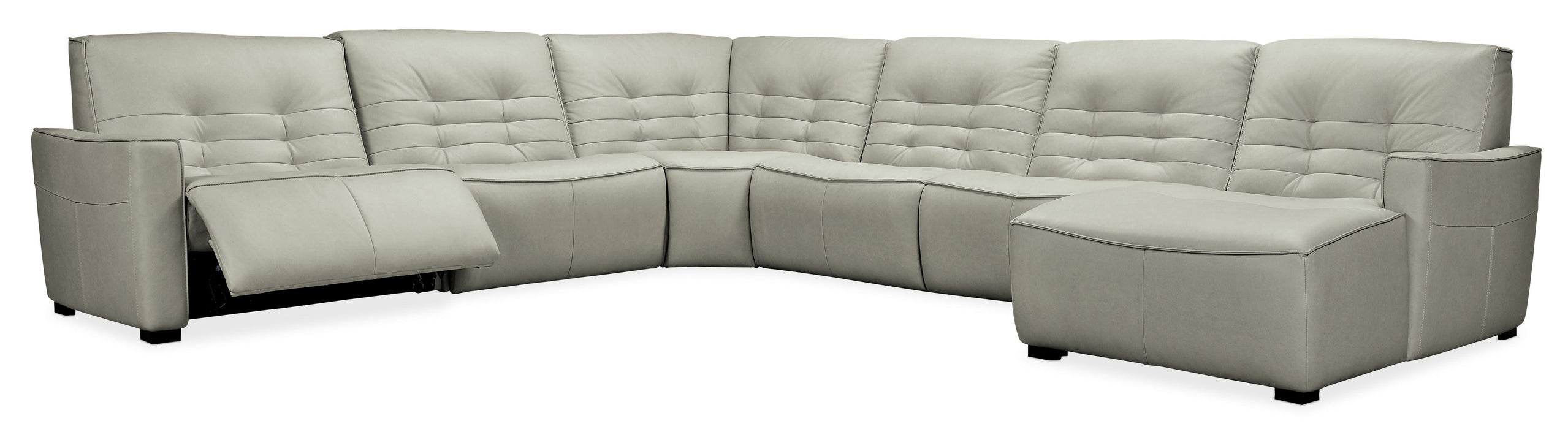 Reaux Grandier 6-Piece RAF Chaise Sectional With 2 Recliners