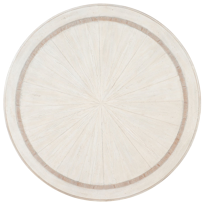 Traditions 54" Round Dining Table With One 20" Leaf White