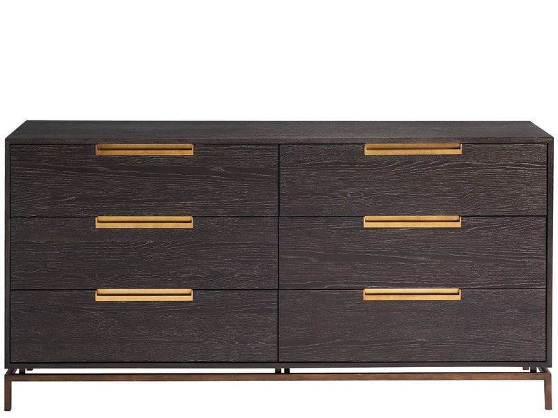 Modern Gable Dresser Dark Brown