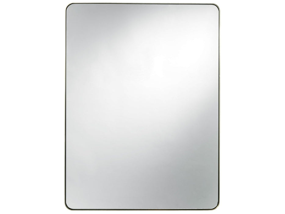 Modern Accent Mirror Brushed Brass Pearl Silver