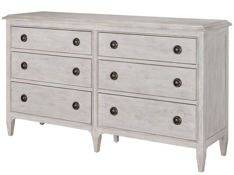 Past Forward Six Drawer Dresser Pearl Silver