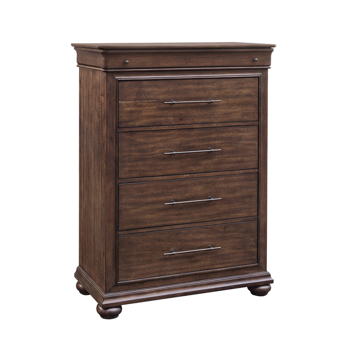 Rochelle 5 Drawer Chest Brown