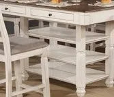 Nesbitt Antique White/Oak Counter Height Dining Table