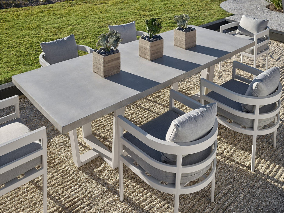 Coastal Living Outdoor South Beach Dining Table Pearl Silver